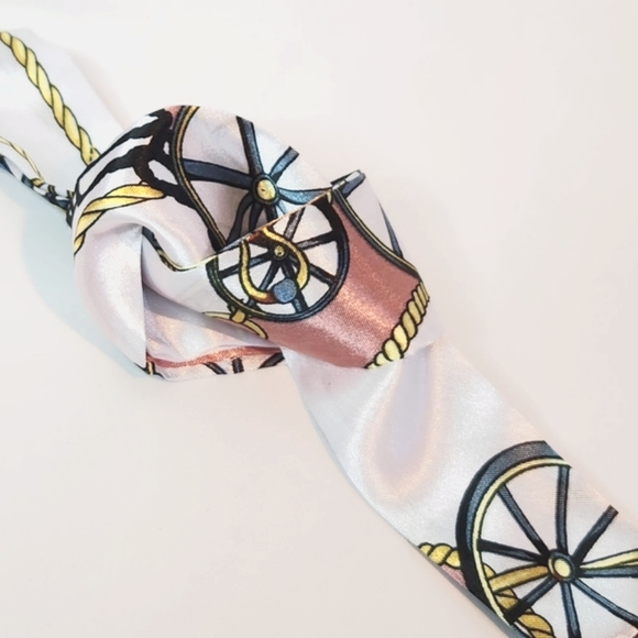 NEW! BAG TWILLY, LUXURY INSPIRED headband bracelet, light pink, white and blue - Picture 2 of 3